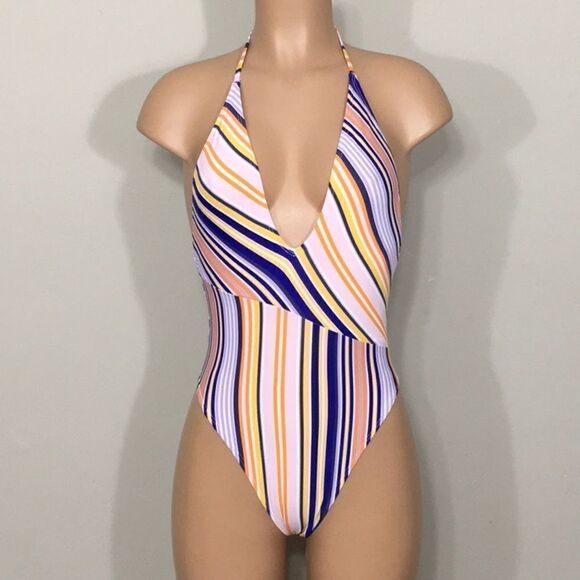 Bikini Lab stripe cheeky swimsuit. NWOT - Picture 4 of 9